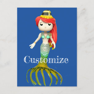 Cute Creepy Mermaid Witch Thunder_Cove  Postcard