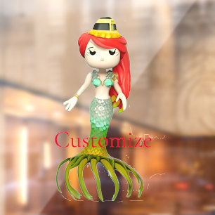 Cute Creepy Mermaid Witch Thunder_Cove Window Cling
