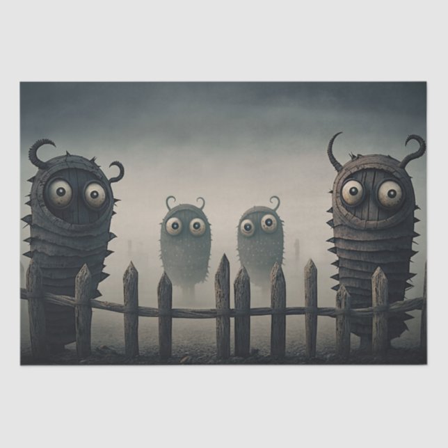 Cute, Creepy Monsters  Tissue Paper (Front)