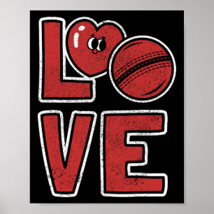 Cute Cricket Lover Cricket Player Cricket Fan Love Poster