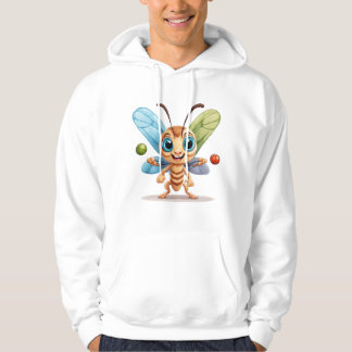Cute Cricketing Moth Design - Colourful Art  Hoodie