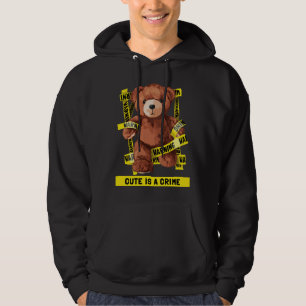 Cute Crime Fighter Teddy Bear Hoodie