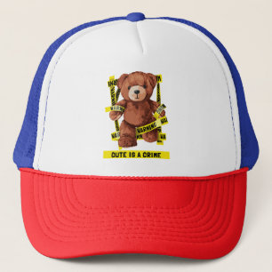 Cute Crime Fighter Teddy Bear Trucker Hat