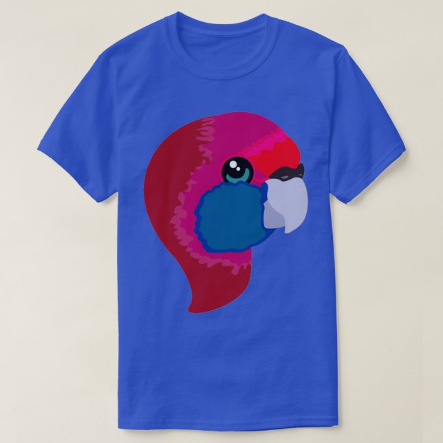 Cute Crimson Rosella Head Print T-Shirt (Design Front)