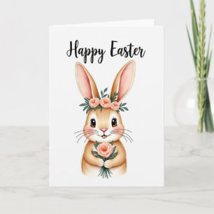 Cute Critter Floral Greeting Card