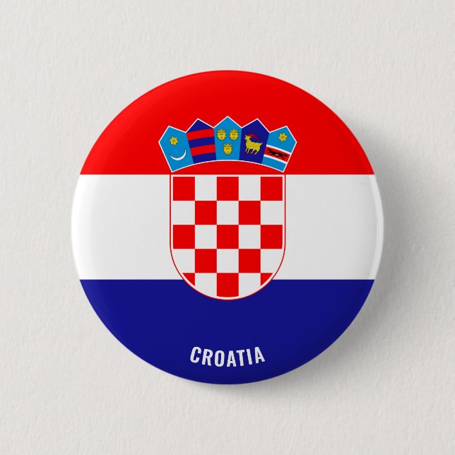 Cute Croatia Flag Patriotic 6 Cm Round Badge (Front)
