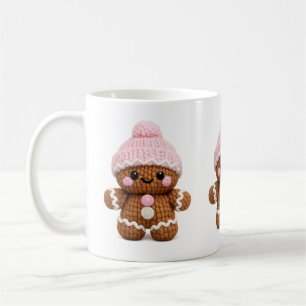 Cute Crochet Gingerbread Mug Cake Character Coffee