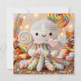 Cute Crocheted Octopus Candy Land Aesthetic 