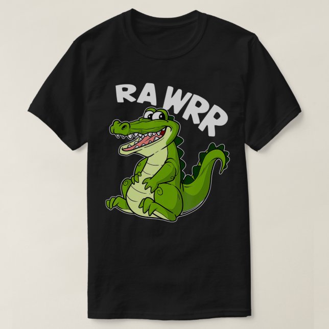 Cute Crocodile Alligator Croc Reptile  T-Shirt (Design Front)