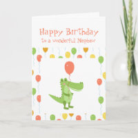 Cute Crocodile Animal Great Grandson Kids Birthday
