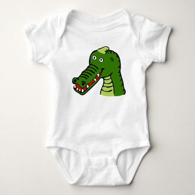 Cute crocodile baby bodysuit (Front)
