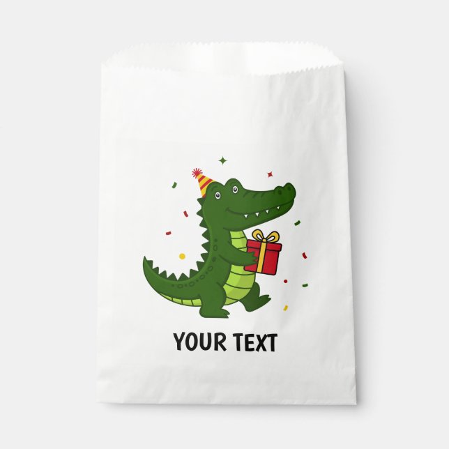 Cute Crocodile Gift Favour Bags (Front)