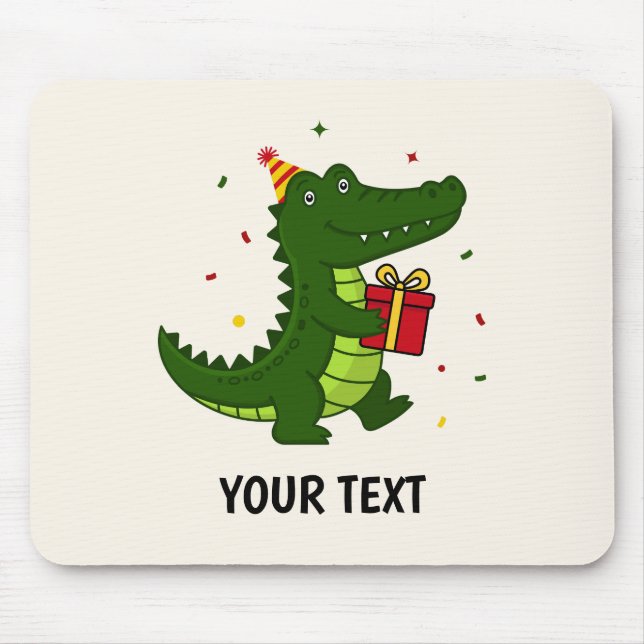 Cute Crocodile Gift Mouse Mat (Front)