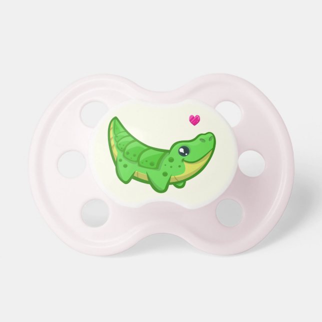 Cute crocodile love kawaii cartoon baby girl dummy (Front)