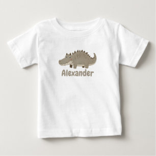 Cute Crocodile Name personalizable Baby T-Shirt