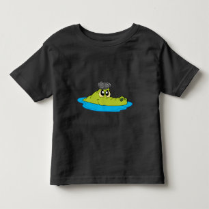 Cute Crocodile with Newsboy Cap - Funny Cartoon   Toddler T-Shirt