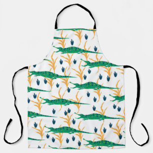 Cute crocodiles seamless pattern. Cartoon animals. Apron