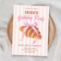 Cute Croissant bow birthday