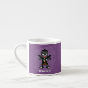 Cute Crow Tengu Yokai- Japanese Folklore Espresso Cup