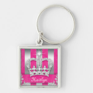 Cute Crown Bling Pink Keychain Gifts