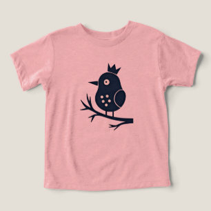 Cute Crowned Bird Toddler T-Shirt