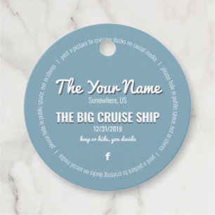 Cute Cruising Ducks Custom Favour Tags