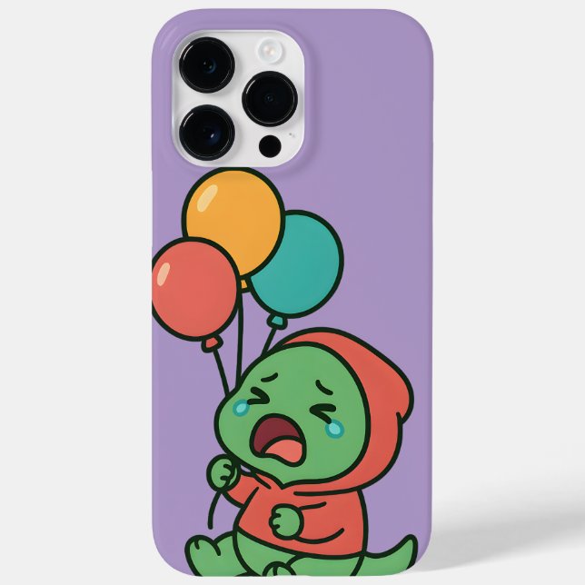 Cute Crying Dinosaur with Balloon – Phone Cases (Back)