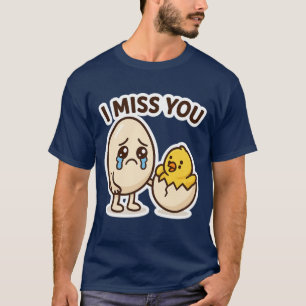 Cute Crying Egg Sticker – Funny Cartoon Emotional T-Shirt