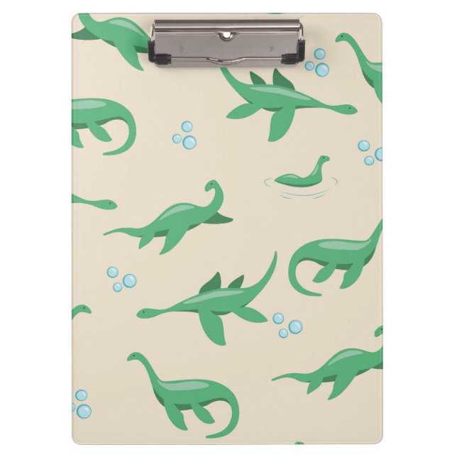Cute Cryptid Loch Ness Monster Notebook Clipboard (Front)
