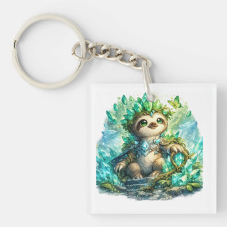 Cute Crystal Sloth Women's T-Shirt | Kawaii Fantas Key Ring