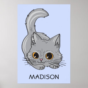 Cute Cta custom name & color poster