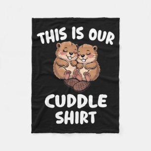 Cute Cuddle For Couples Funny Romantic Fleece Blanket