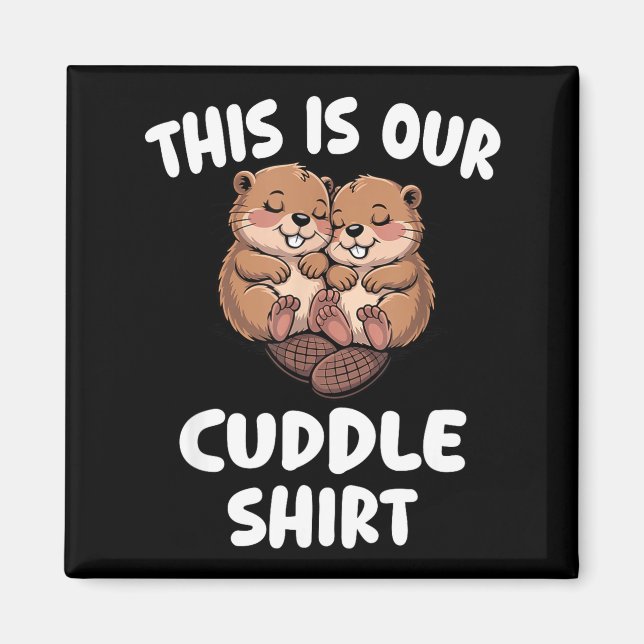 Cute Cuddle For Couples Funny Romantic  Magnet (Front)