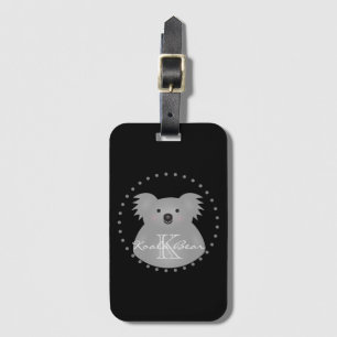 Cute Cuddly Australia Baby Koala Bear Monogram Luggage Tag