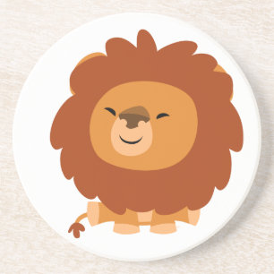 Cute Cuddly Cartoon Lion Coaster