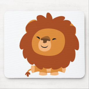Cute Cuddly Cartoon Lion Mousepad