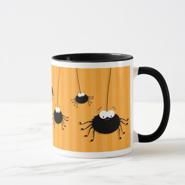 Cute Cuddly Halloween Spiders Gift Mug (Right)