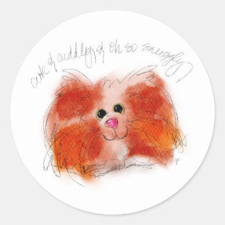 Cute Cuddly & Snuggly Furry Cat Sticker Sheet