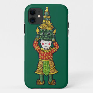 Cute Cultural Boy Cartoon in Mask iPhone 11 Case