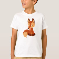 Cute Cunning Cartoon Fox Children T-Shirt