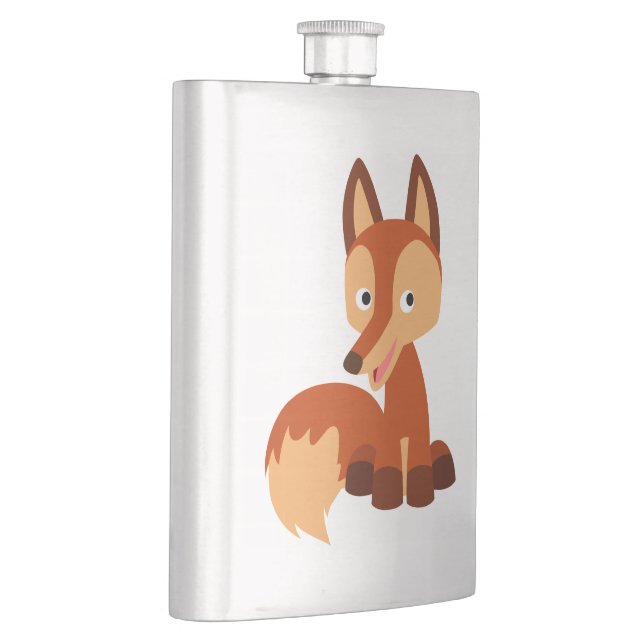 Cute Cunning Cartoon Fox Classic Flask (Right)