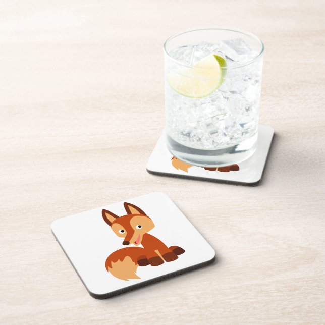 Cute Cunning Cartoon Fox Coasters Set (Right Side)