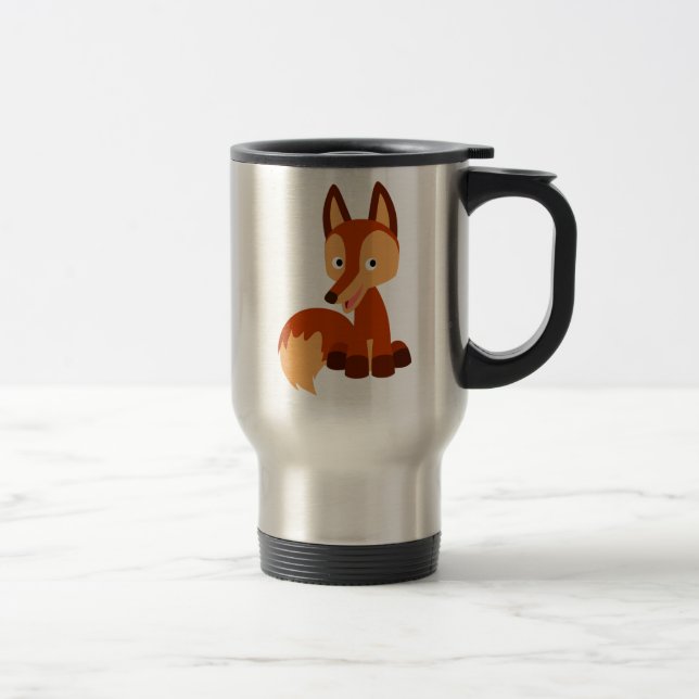 Cute Cunning Cartoon Fox Commuter Mug (Right)