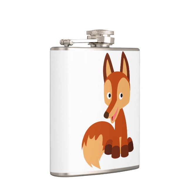 Cute Cunning Cartoon Fox Hip Flask (Right)