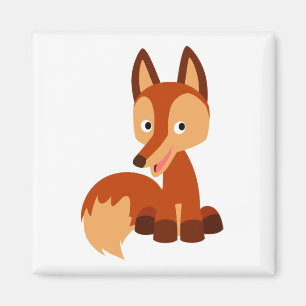 Cute Cunning Cartoon Fox Magnet