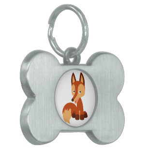 Cute Cunning Cartoon Fox Pet Tag
