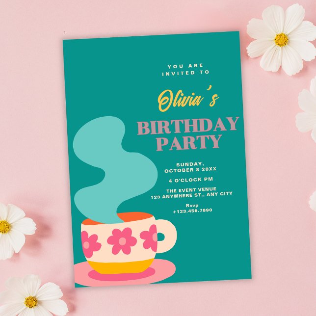 Cute cup birthday invitation (Creator Uploaded)