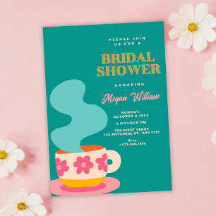 Cute cup bridal shower invitation