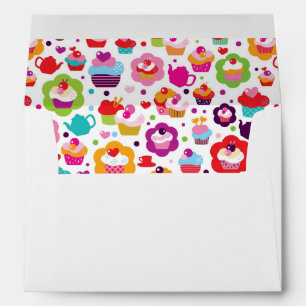 Cute cup cake and tea pot envelopes