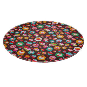 Cute Cup Cake Pattern Cutting Board